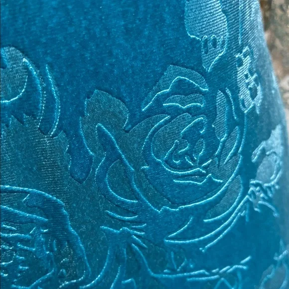 Lait Collection NWT Gwyneth Lace Velvet Maxi Dress in Lake Blue Large Coquette - Picture 9 of 15